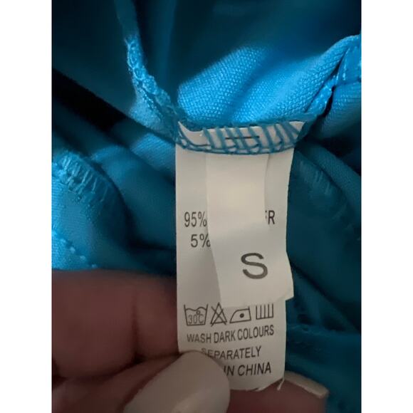 Women's Boho Drawstring Waist Long Fringe Tassel Pants Blue Size S - Picture 10 of 13